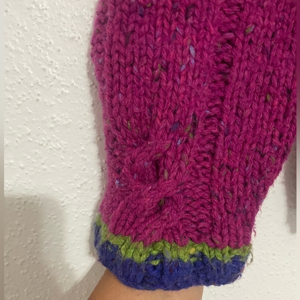 Vintage TALBOT'S Wool Sweater Women's Medium Colorful Pullover Retro - Picture 3 of 10